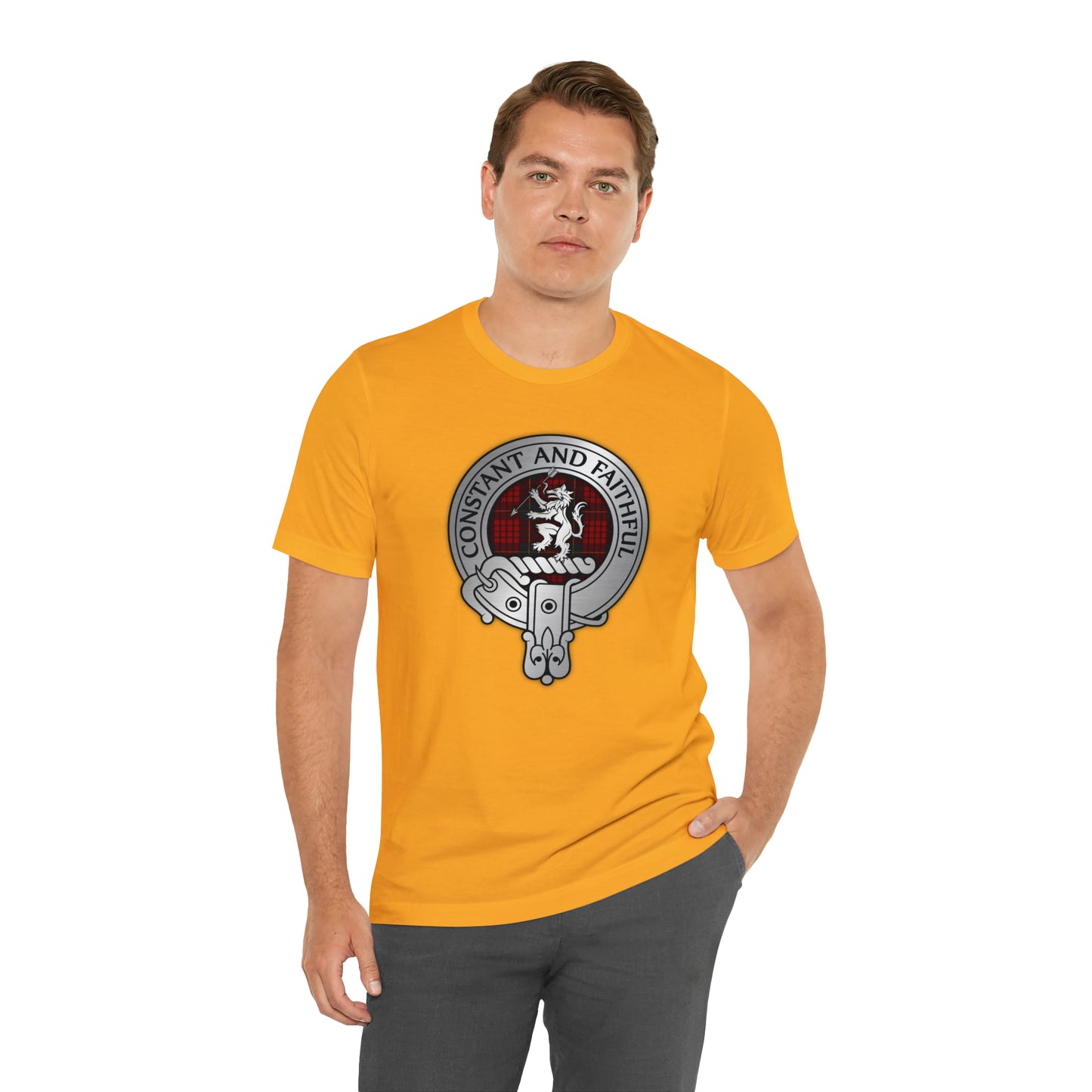 Clan MacQueen Crest & Tartan | Unisex T-Shirt