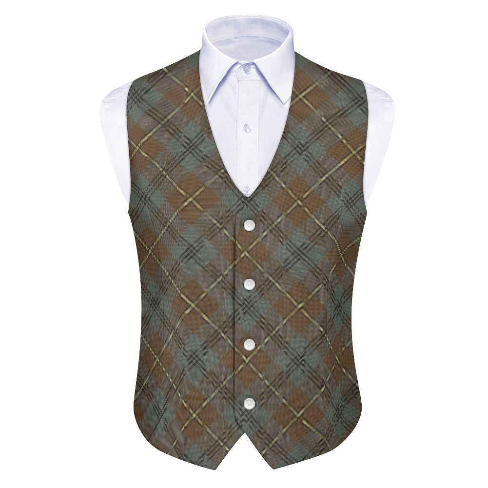 Clan Johnstone Weathered Tartan Bias Suit vest jacket