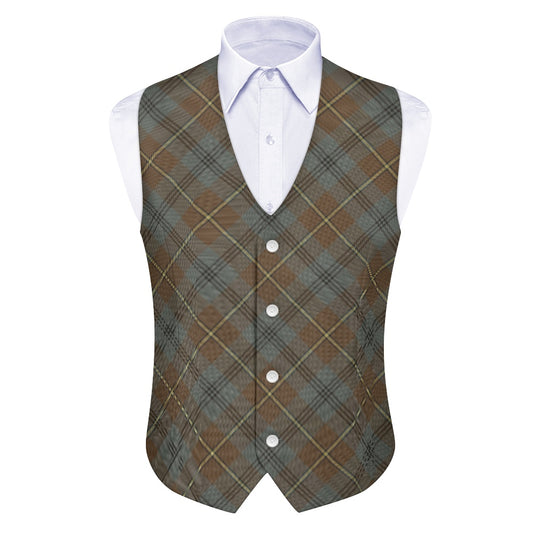 Clan Johnstone Weathered Tartan Bias Suit vest jacket