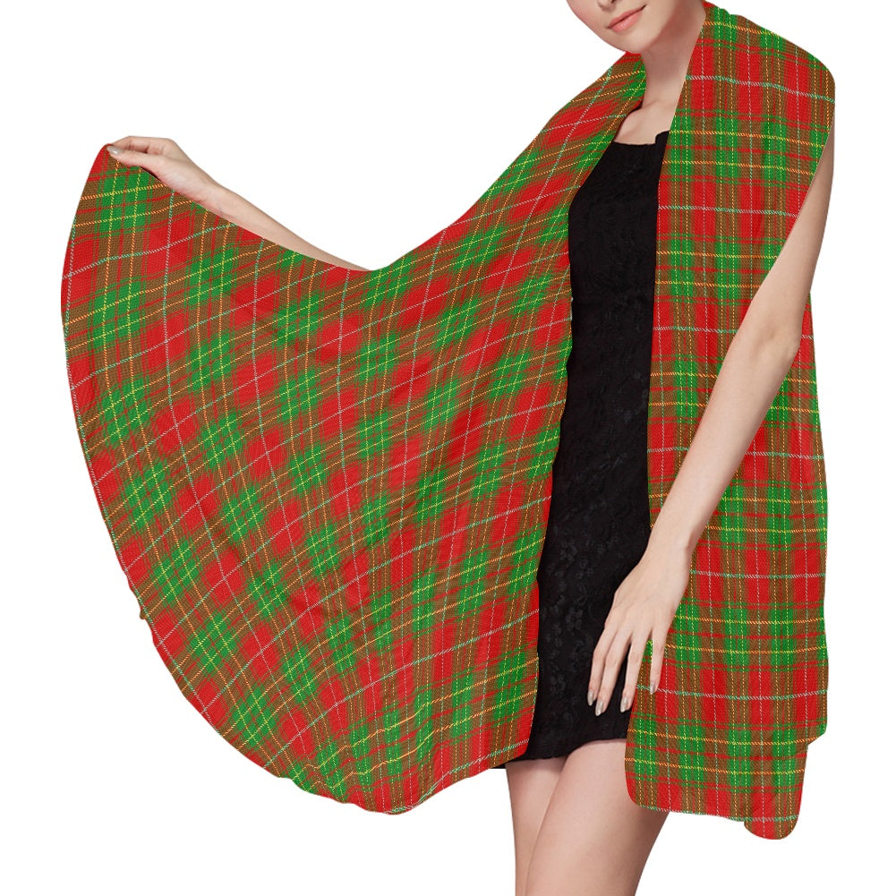 Clan Burnett Tartan Chiffon Scarf