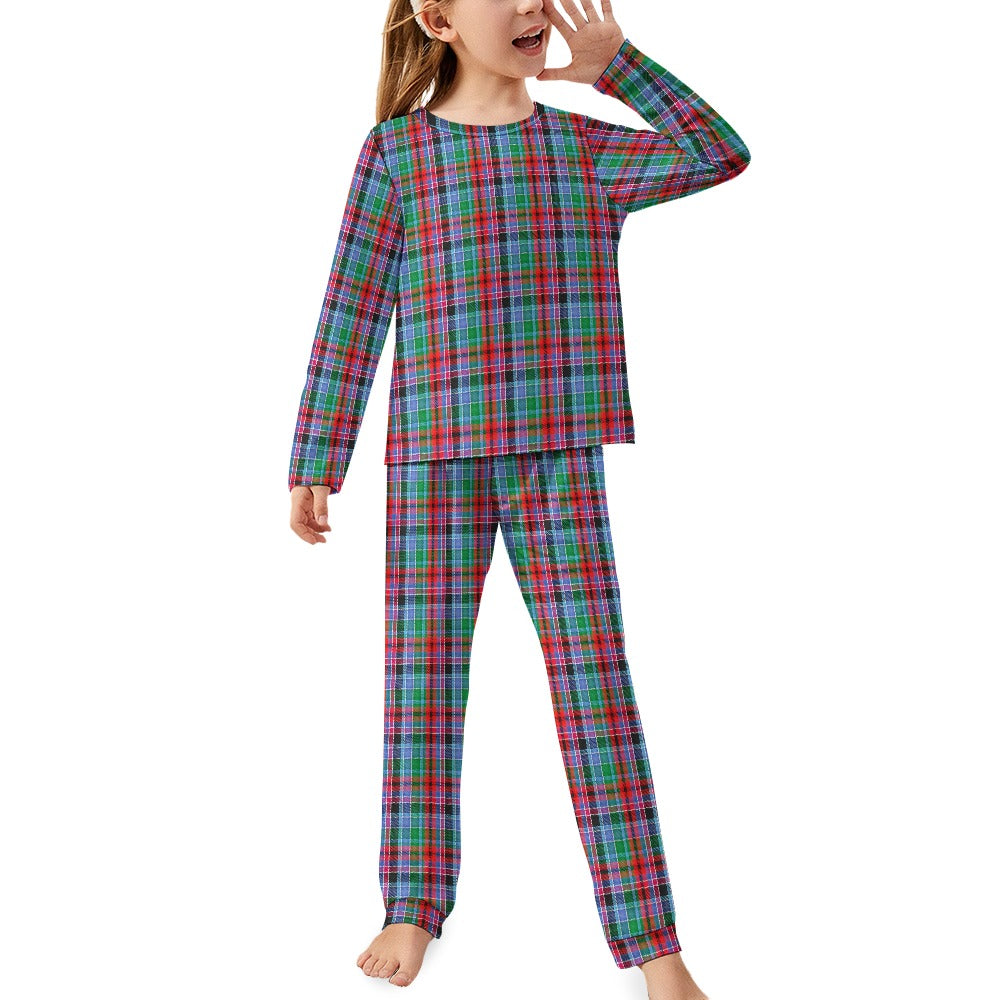 Clan Gordon Red Tartan Girl's Pajama suit