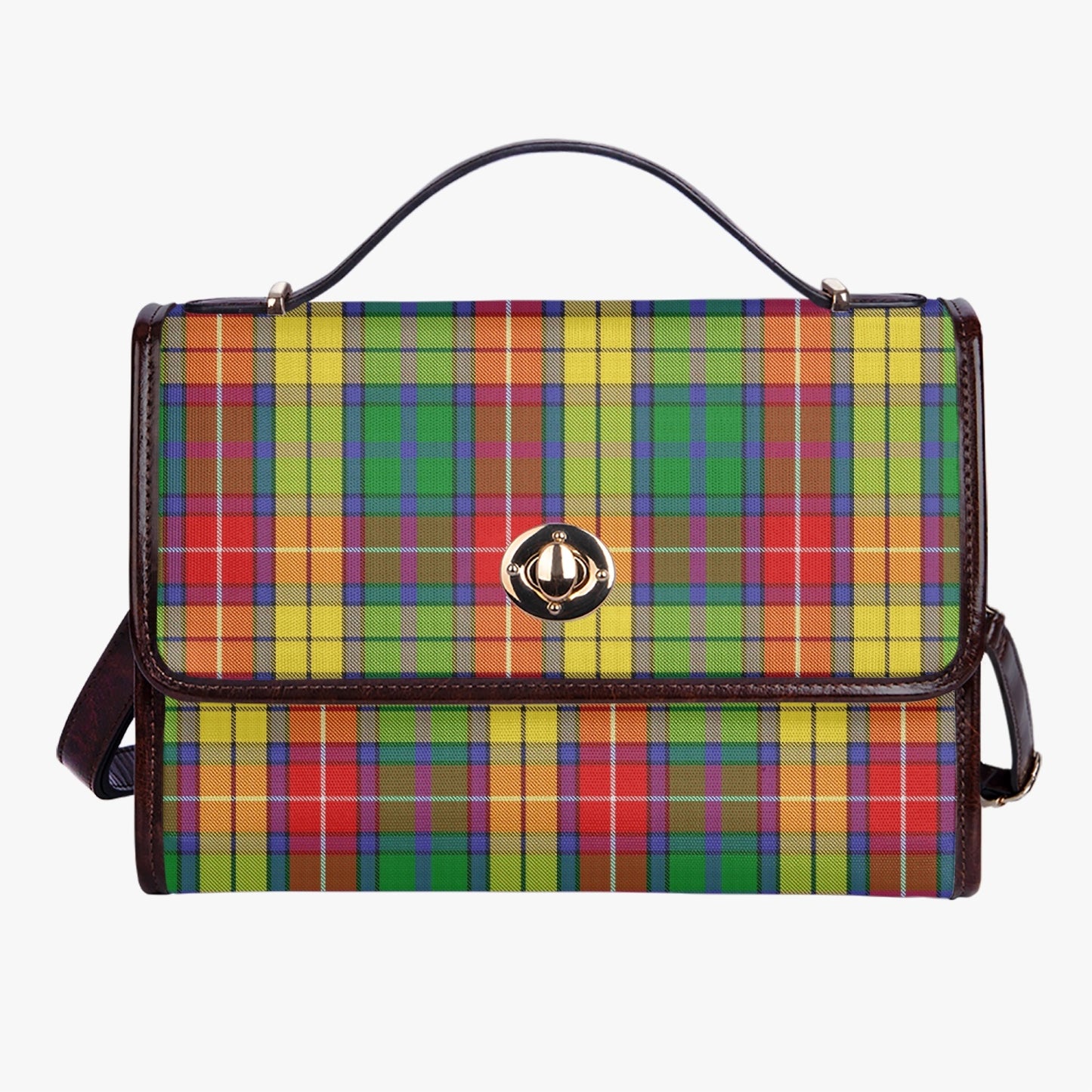 Clan Buchanan Leather Flap Satchel Bag