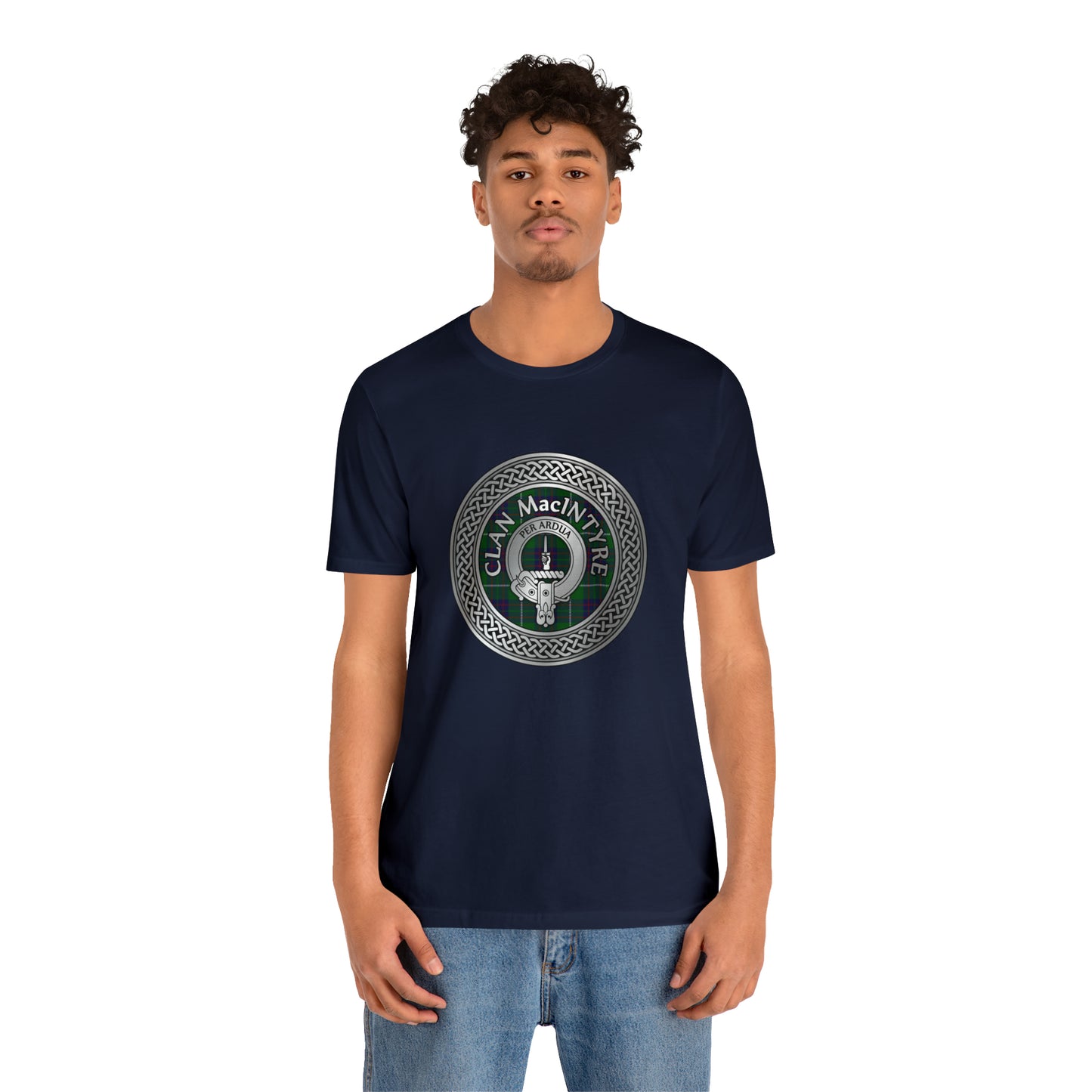 Clan MacIntyre Crest & Tartan Knot | Unisex T-Shirt