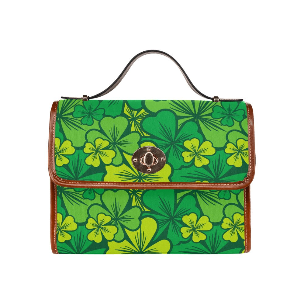 Irish Shamrock Canvas Handbag