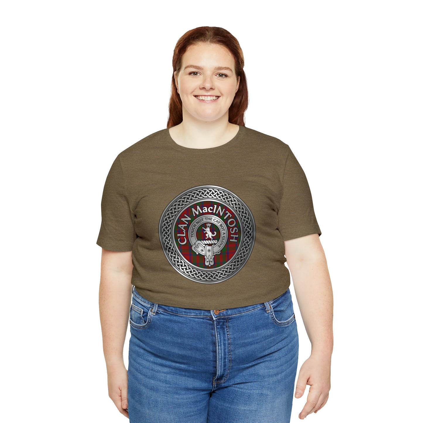 Clan MacIntosh Crest & Tartan Knot | Unisex T-Shirt