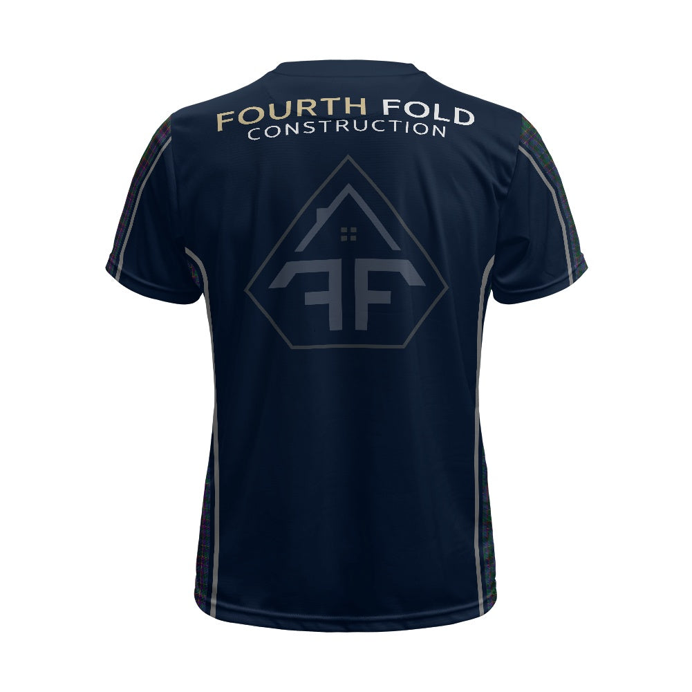 2. Fourth Fold Tartan Strip - Logo & Text (watermark on back)