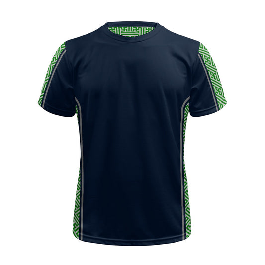 Japanese Wagara - Green Sayagata Strip - Football Shirt