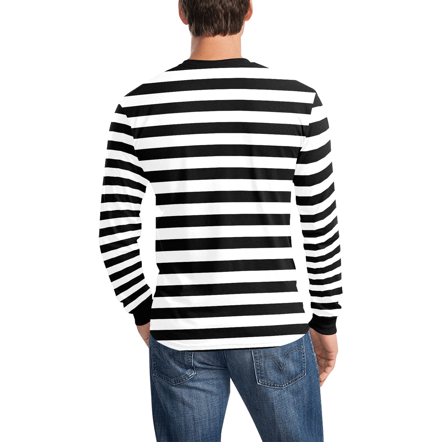 Black & White Striped Long Sleeve T-shirt