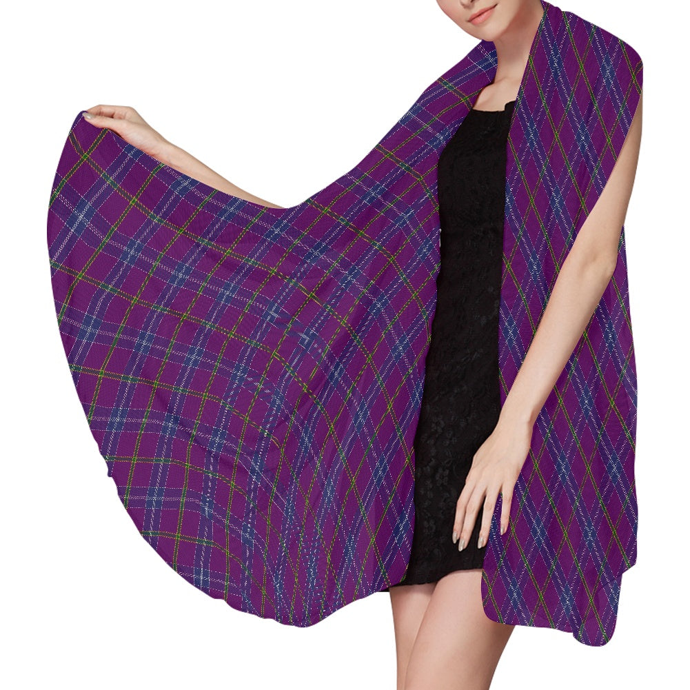 Clan Jackson Tartan Bias Chiffon Scarf