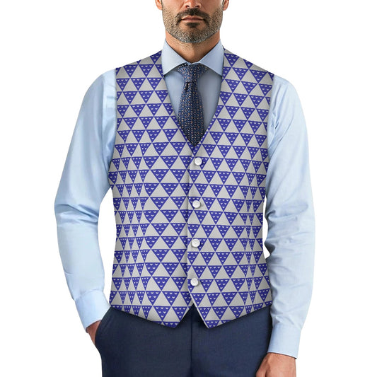 Wagara - Uroko Blue Suit vest jacket