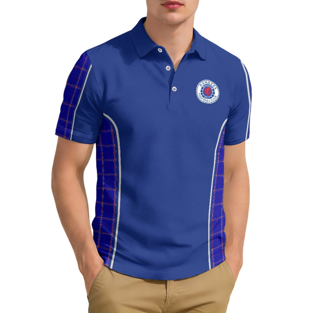 Rangers Lion Crest & Tartan Polo