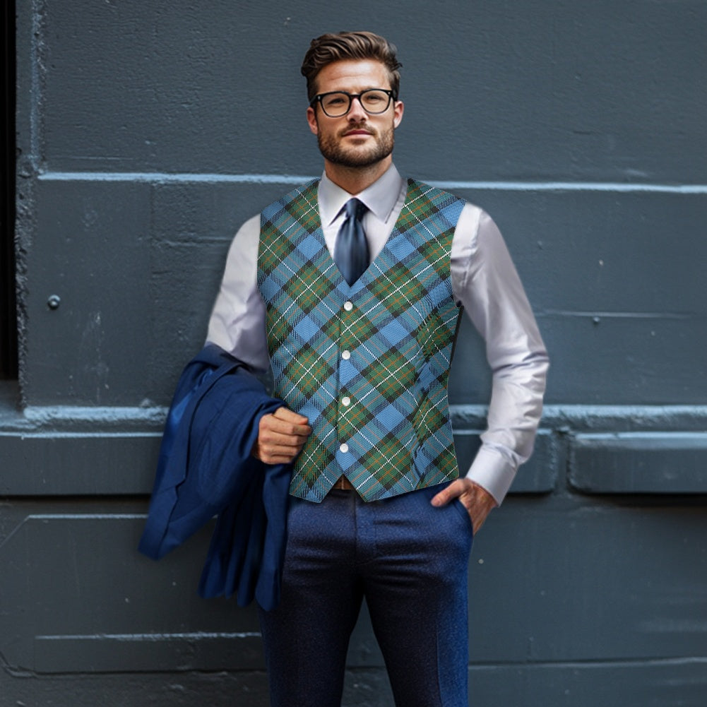 Clan Fergusson Ancient Tartan Bias Suit vest jacket