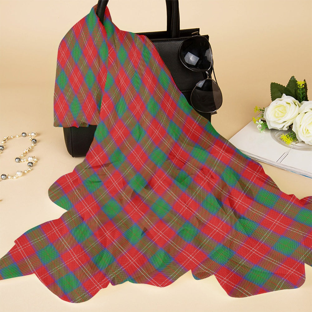 Clan Chisholm Tartan Bias Chiffon Scarf
