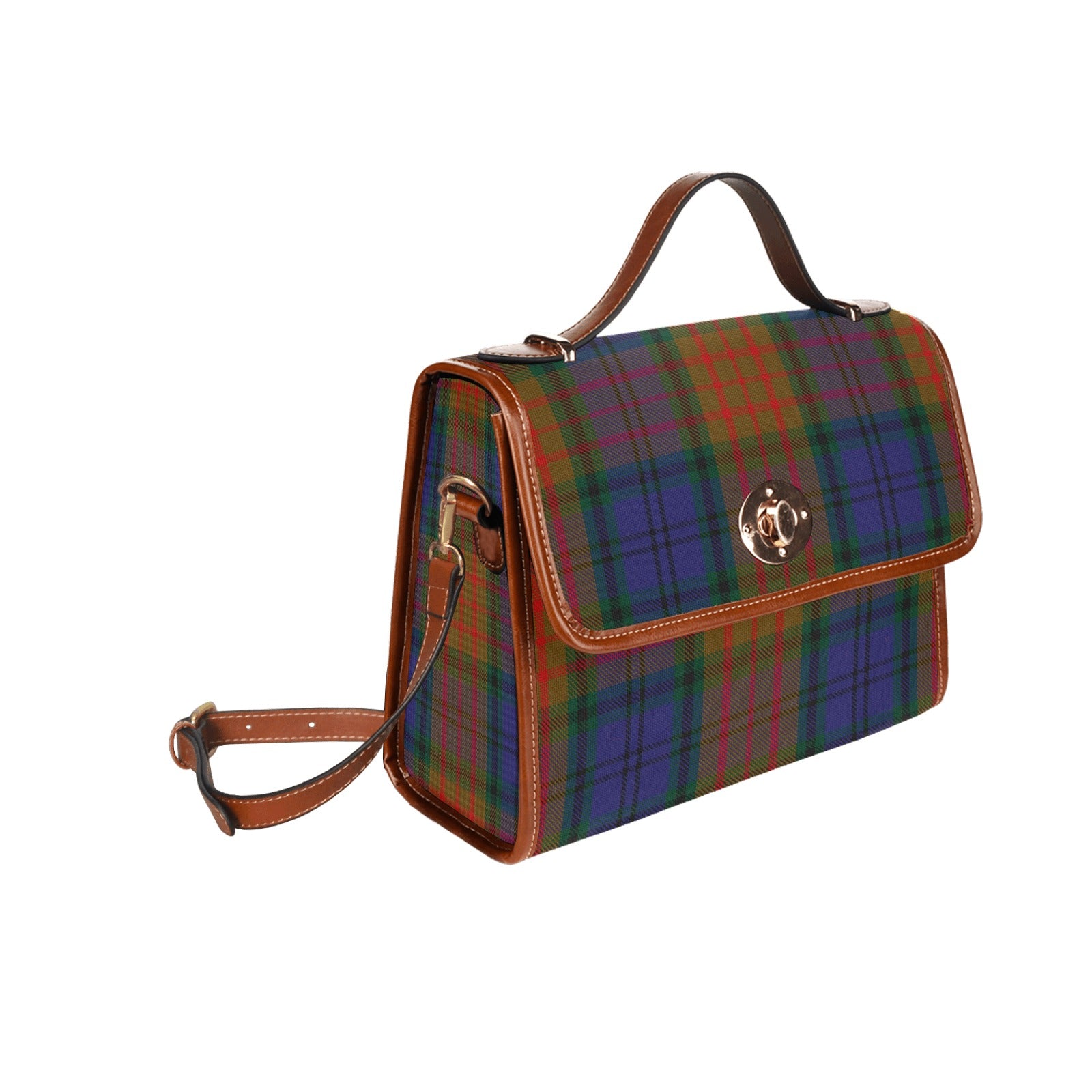 Irish County Longford Tartan Canvas Handbag