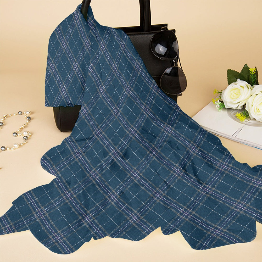 Pride of the Clyde Tartan Bias Chiffon Scarf