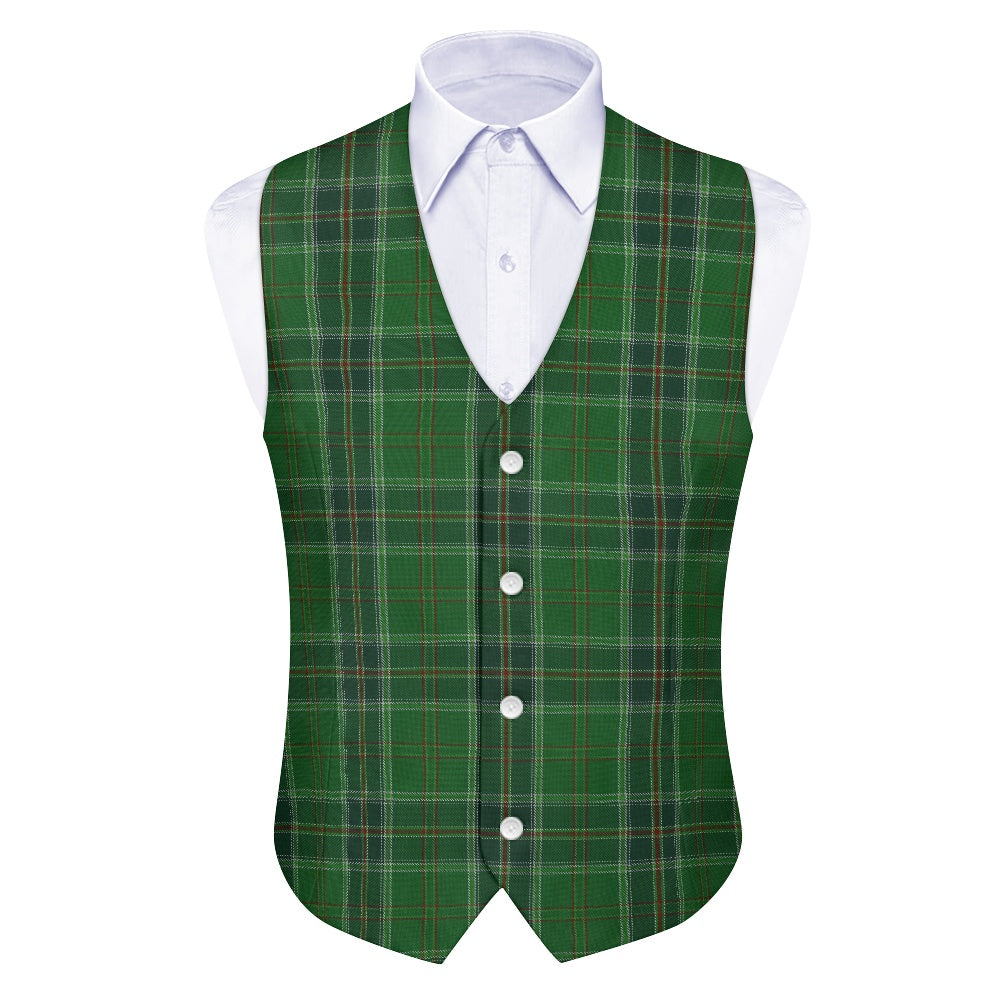 All Ireland Green Tartan Waistcoat