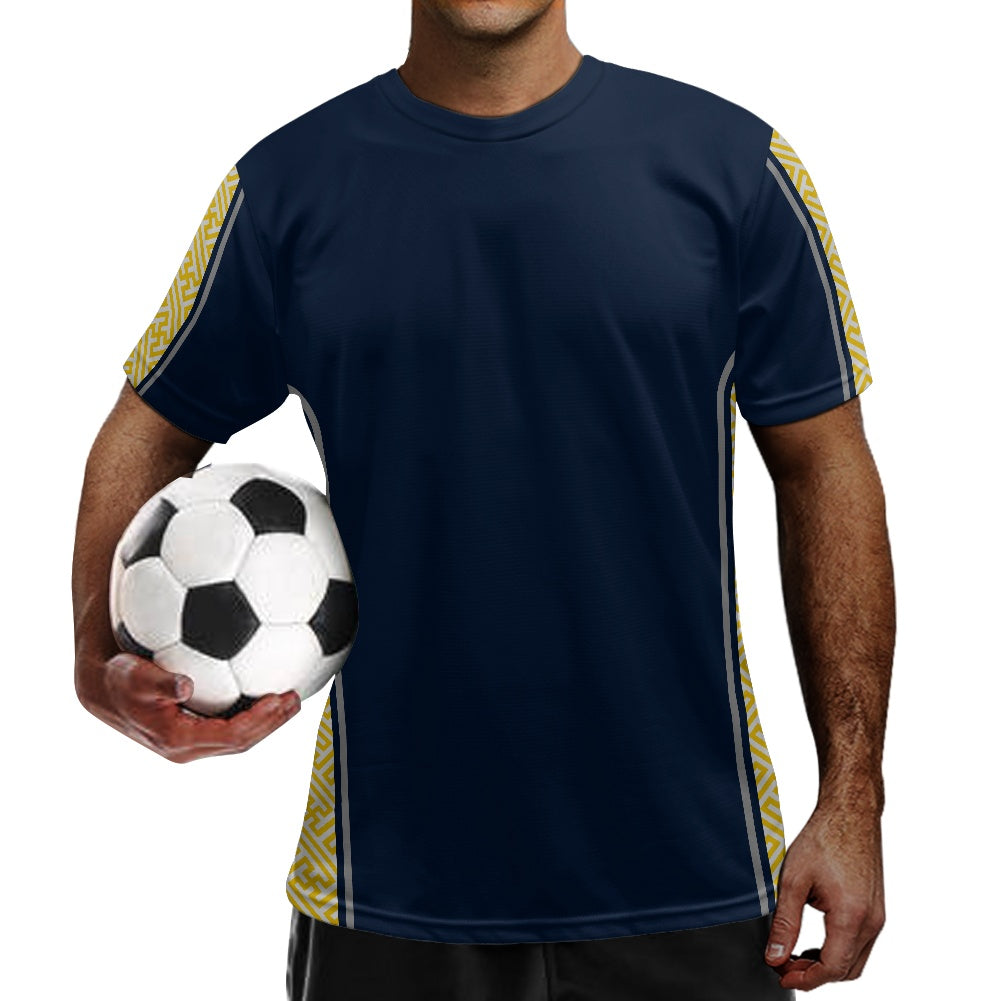 Japanese Wagara - Gold Sayagata Strip - Football Shirt