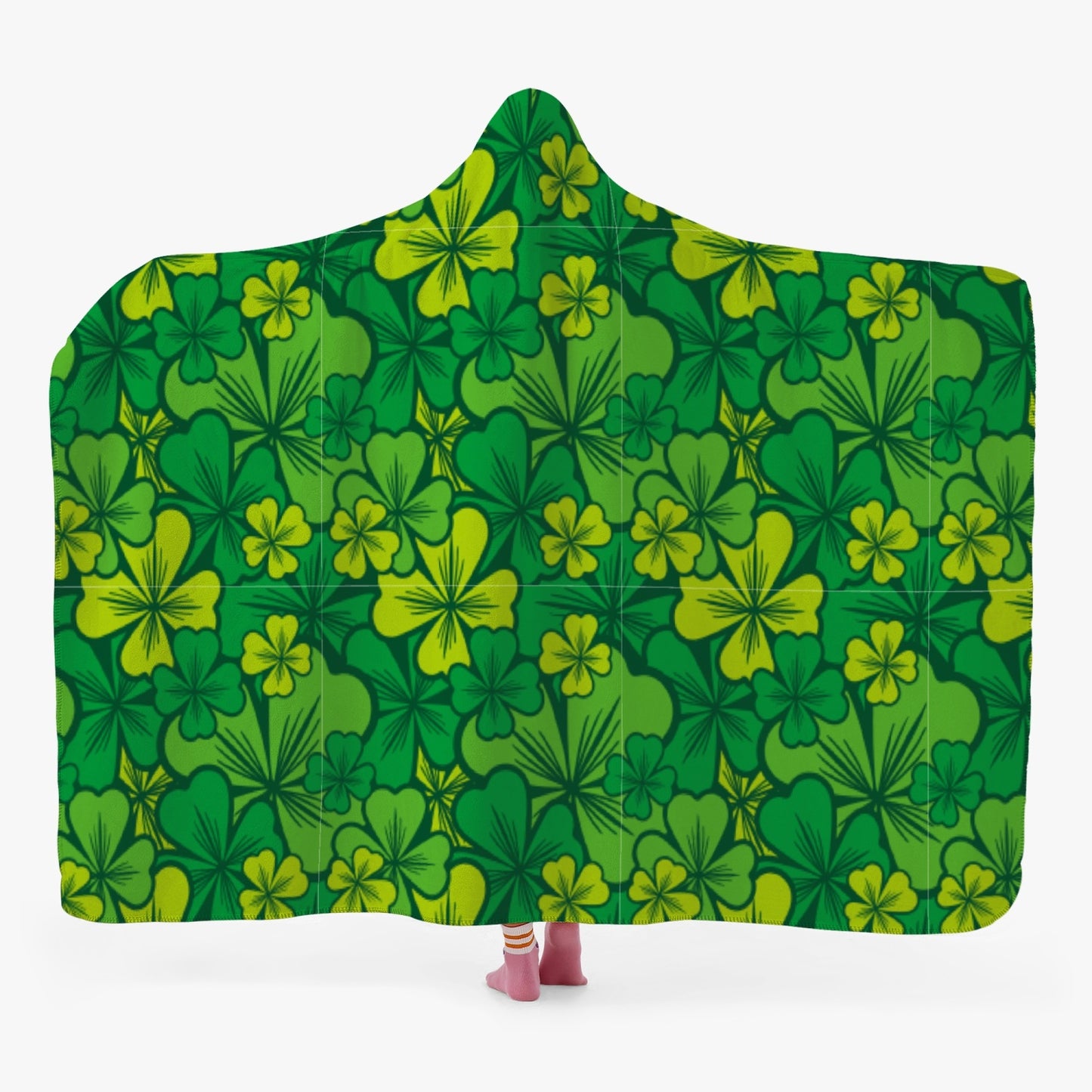 Irish Shamrock Hoodie Blanket