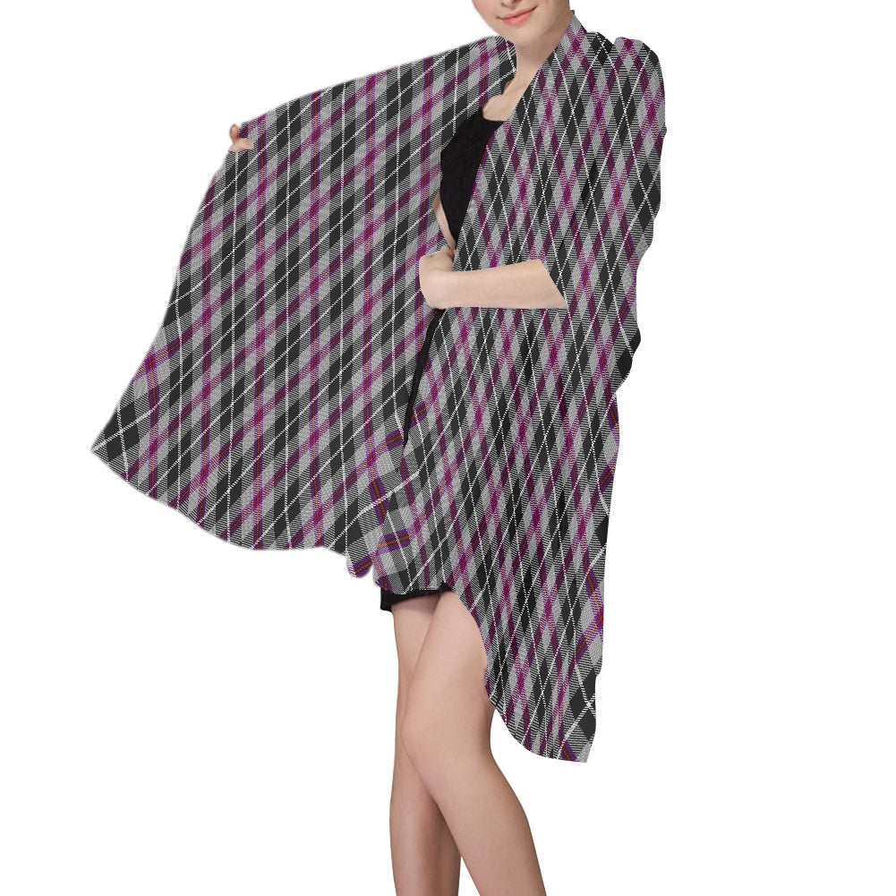 Cornish - Jewell Tartan Bias Chiffon Scarf