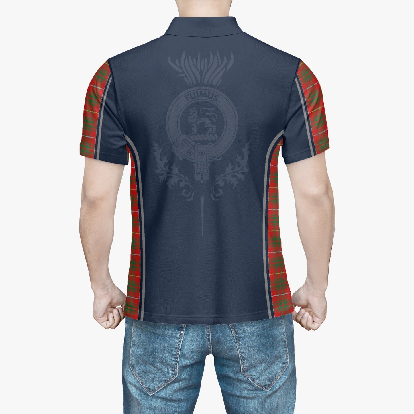 Clan Bruce Crest & Tartan Polo Shirt