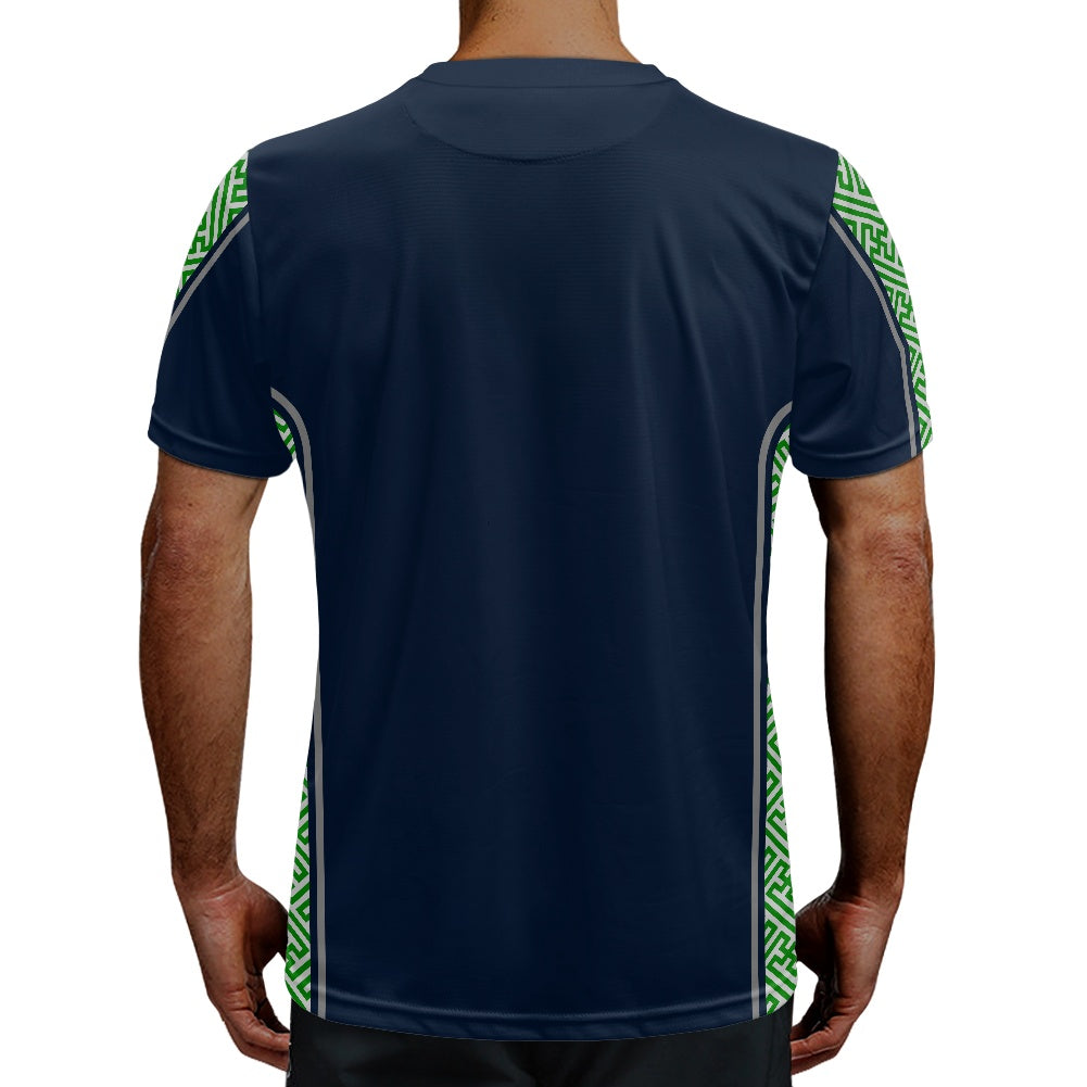 Japanese Wagara - Green Sayagata Strip - Football Shirt