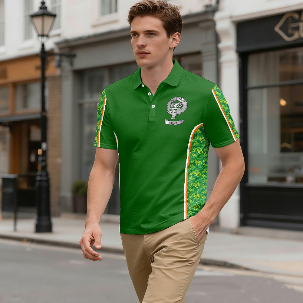 Clan MacLeod Crest & Shamrocks - Erynn - Polo