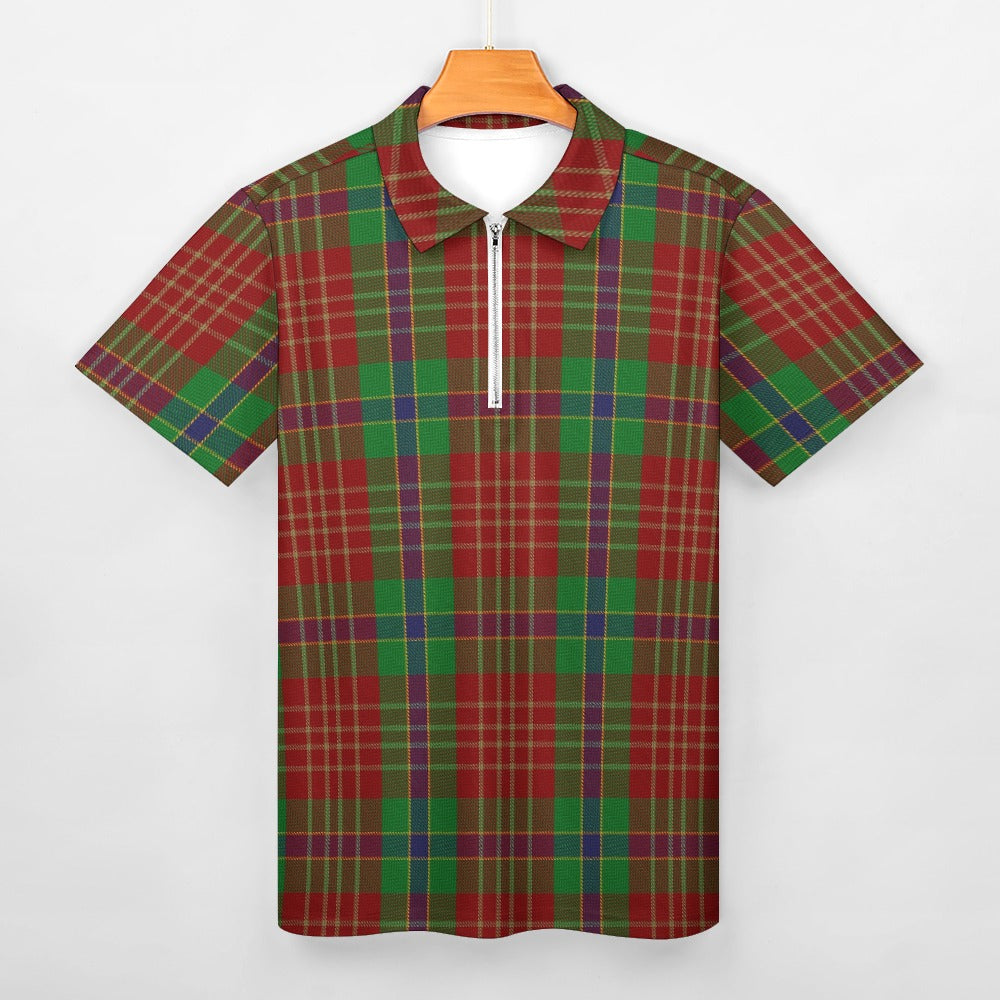 US State - Indiana Cardinal Tartan Short sleeve polo shirt