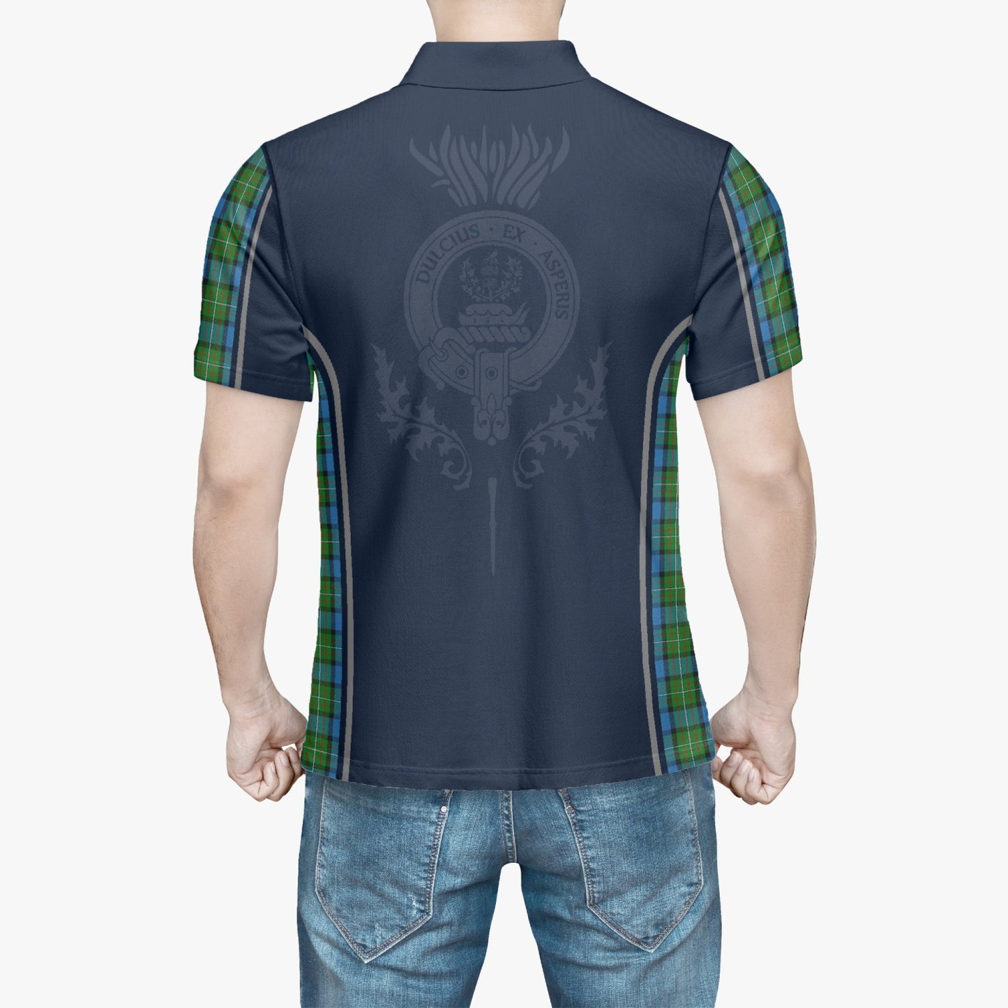 Clan Fergusson Crest & Tartan Polo Shirt