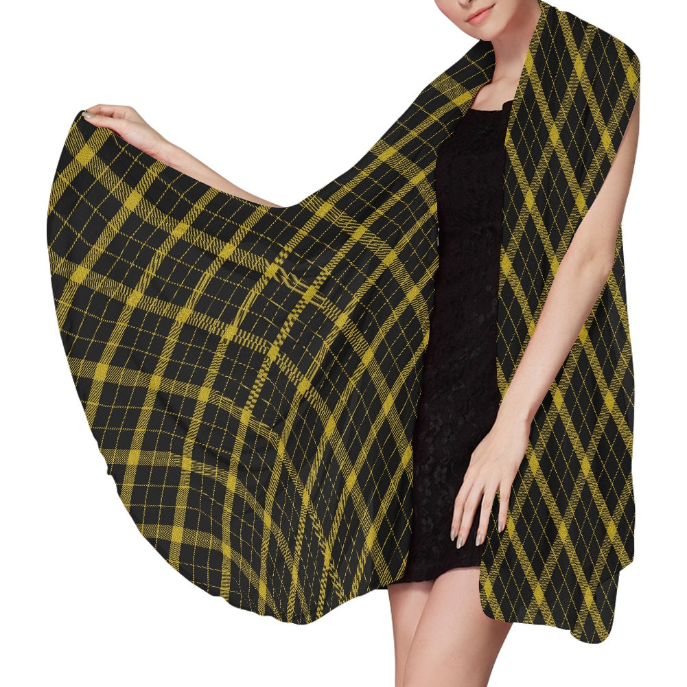 Clan Raeburn Tartan Bias Chiffon Scarf