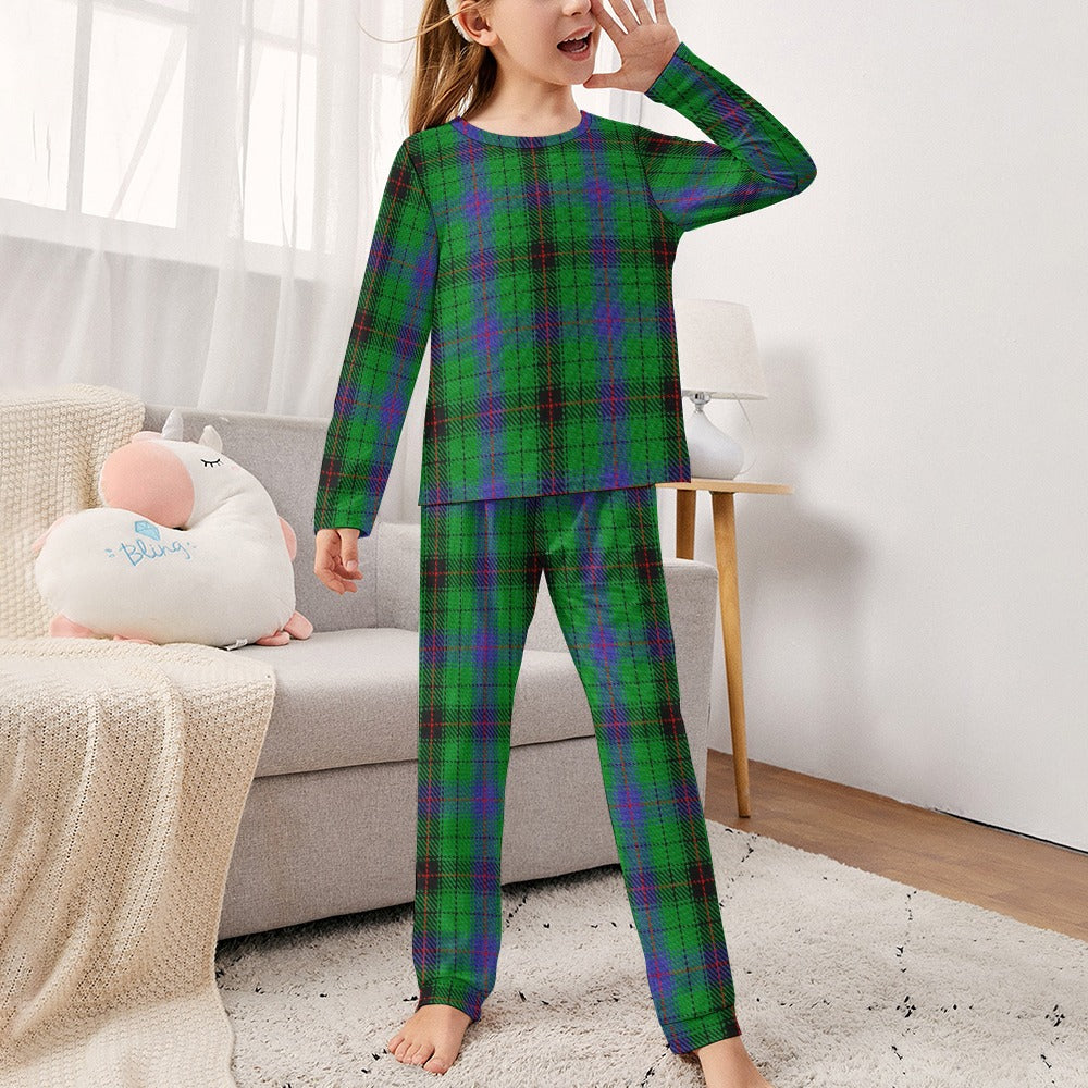 Clan Davidson Tartan Girl's Pajama suit