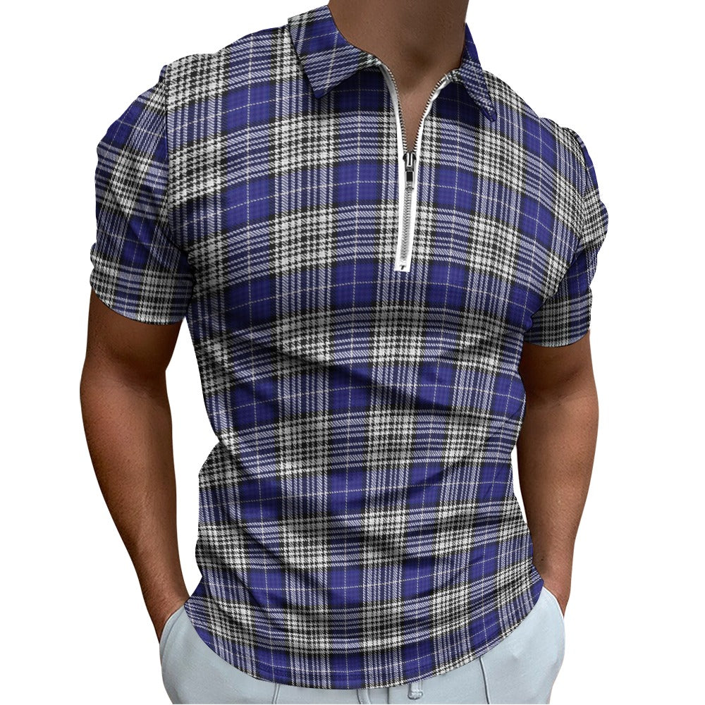 Clan Napier Tartan Short sleeve polo shirt