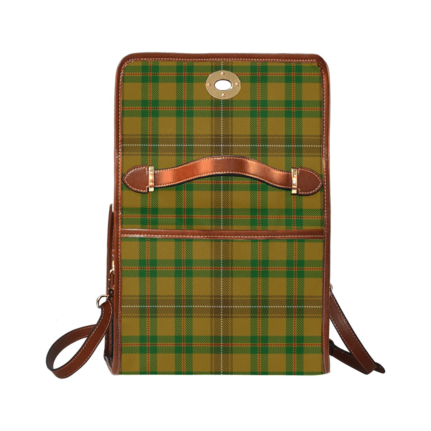 Irish County Connaught Tartan Canvas Handbag