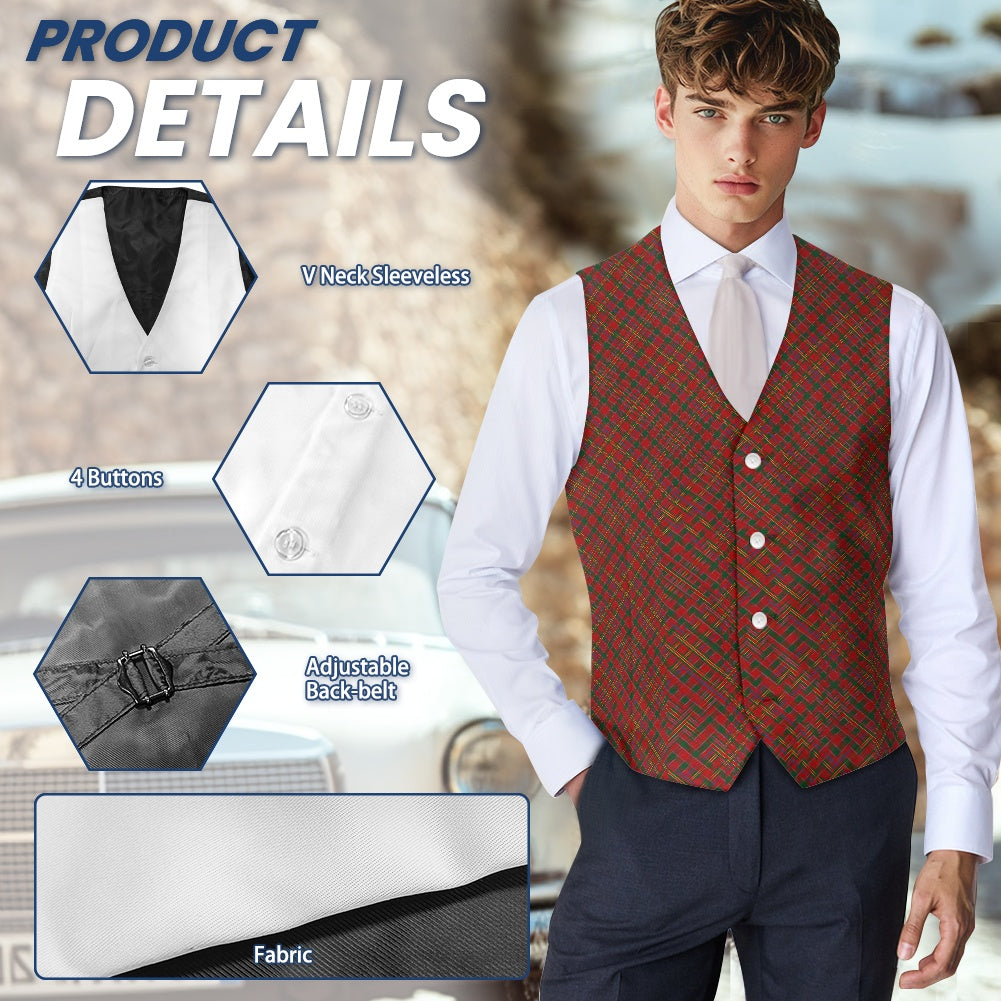 Clan MacAlister Tartan Bias Suit vest jacket