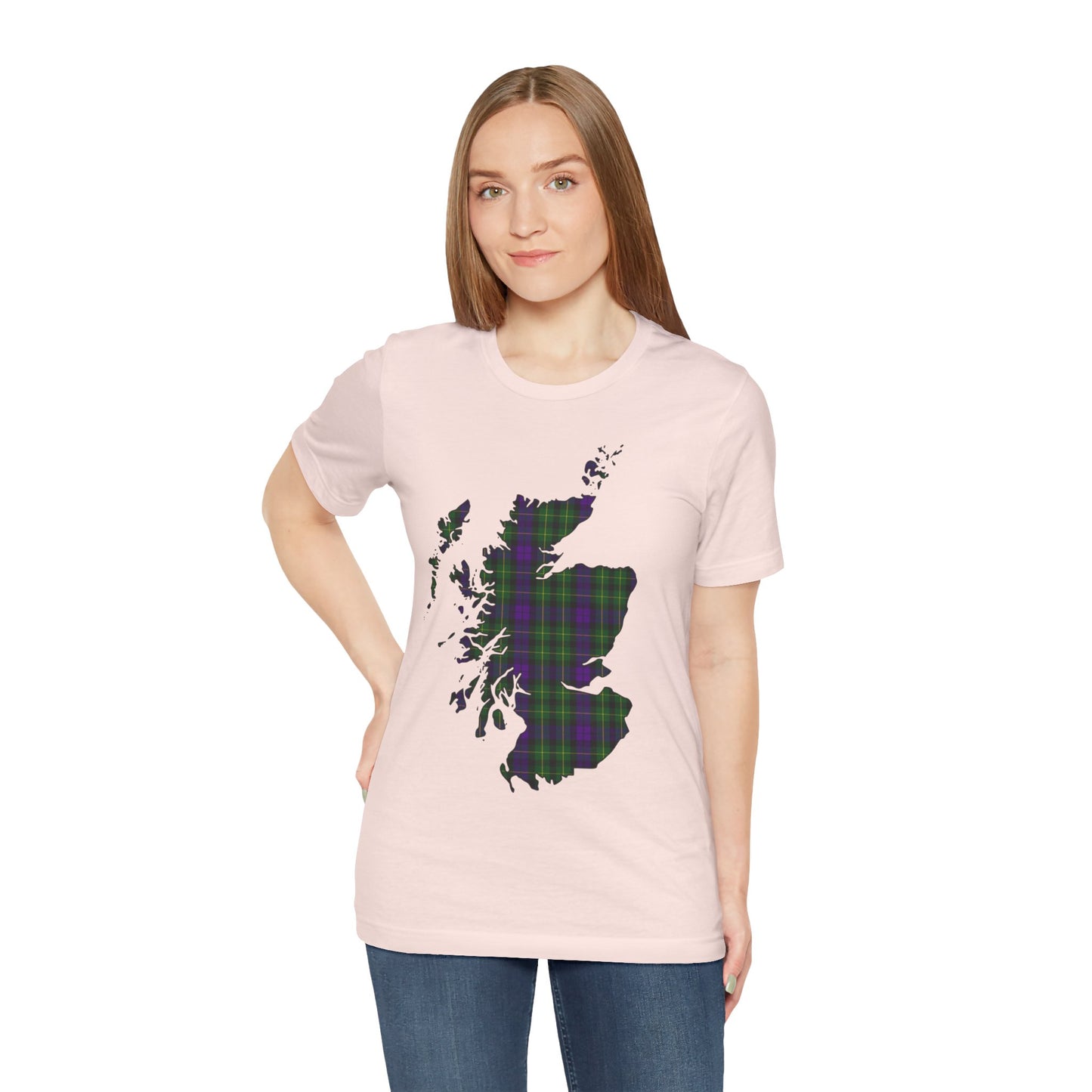 Clan Abercrombie Tartan Map | Unisex T-Shirt