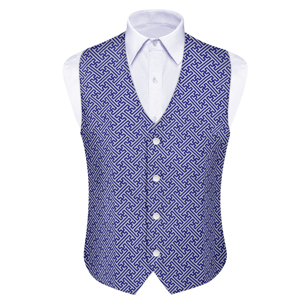 Wagara - Sayagata Blue Suit vest jacket