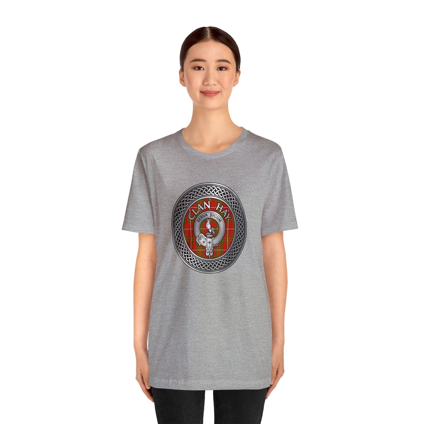 Clan Hay Crest & Tartan Knot T-Shirt