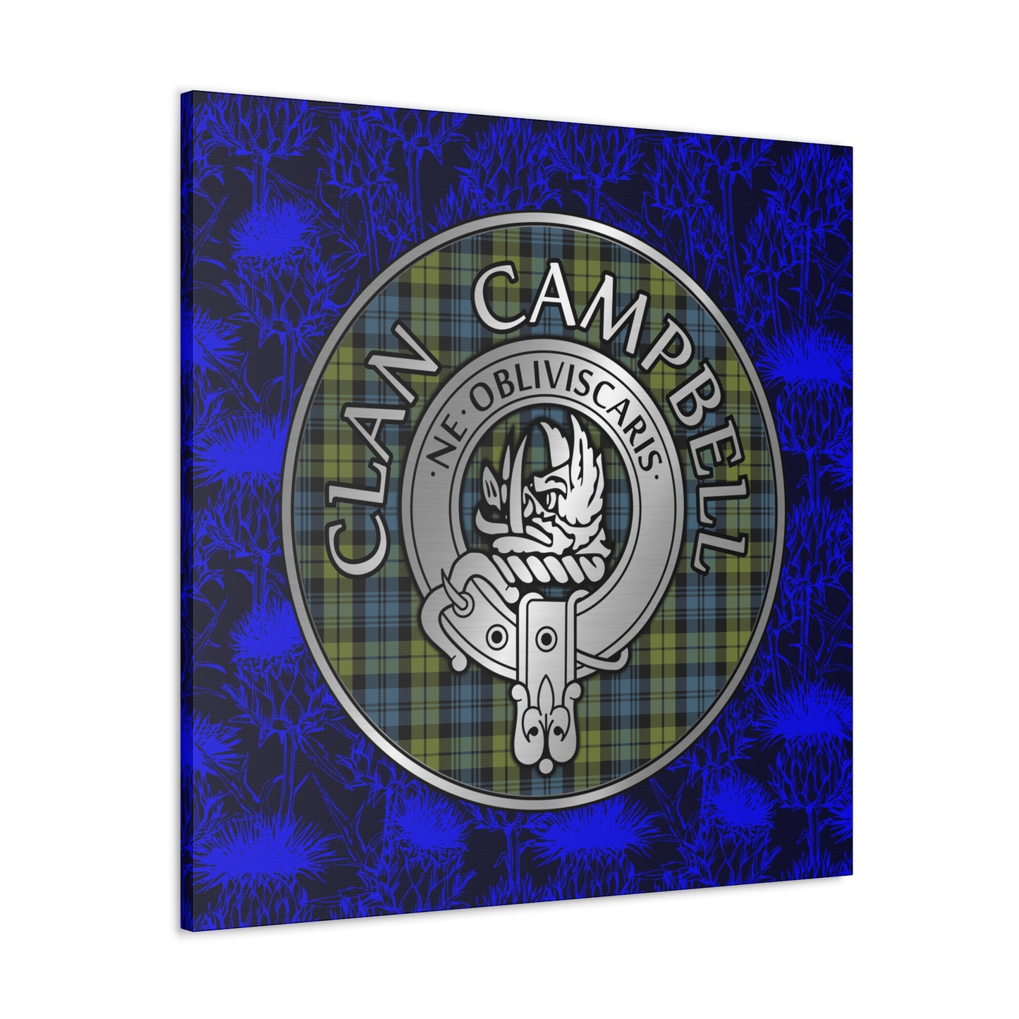 Clan Campbell Crest & Tartan Canvas Gallery Wraps