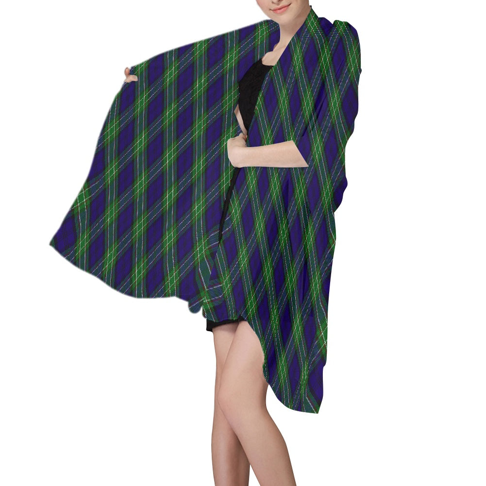 Clan Allen Tartan Bias Chiffon Scarf