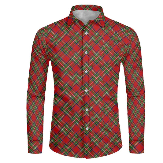 Clan Stewart Tartan Men's long-sleeved shirt