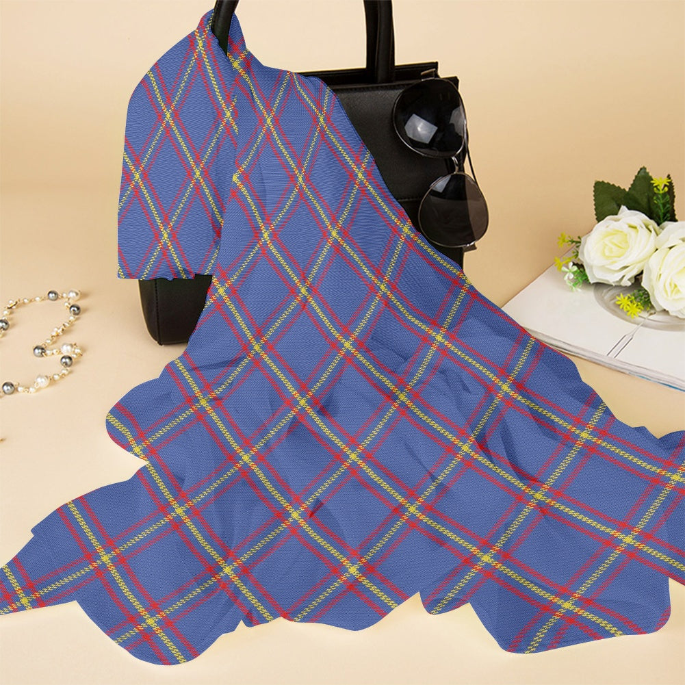 Clan MacLaine Tartan Bias Chiffon Scarf