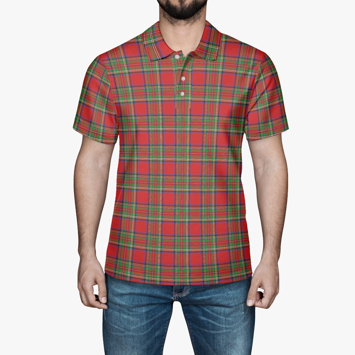 Clan Stewart Tartan Polo Shirt