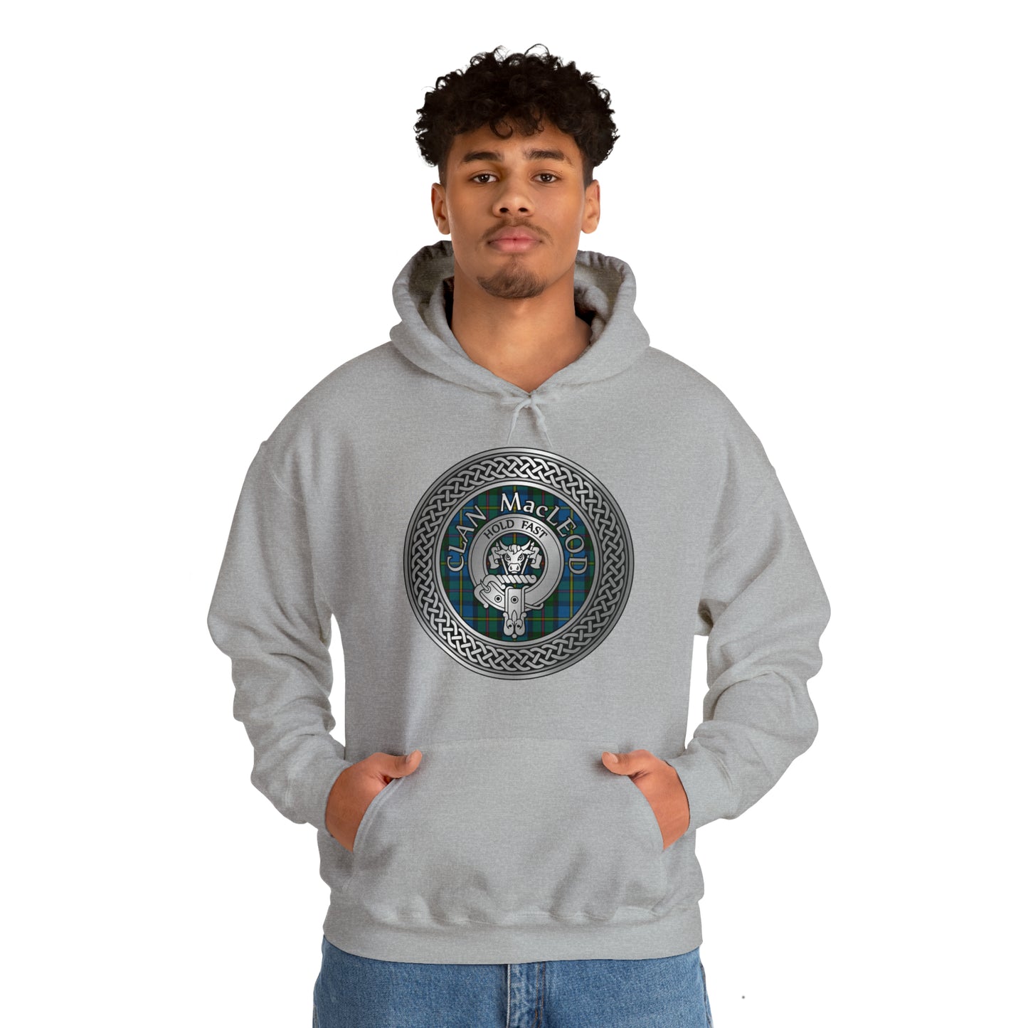 Clan MacLeod Crest & Tartan Unisex Heavy Blend™ Hooded Sweatshirt