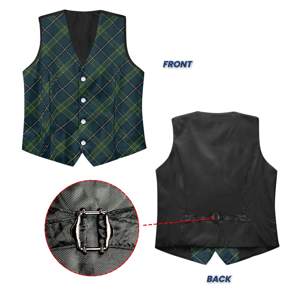 Breizh | Breton | Bretagne Bro-Sant-Breig Tartan Bias Suit vest jacket
