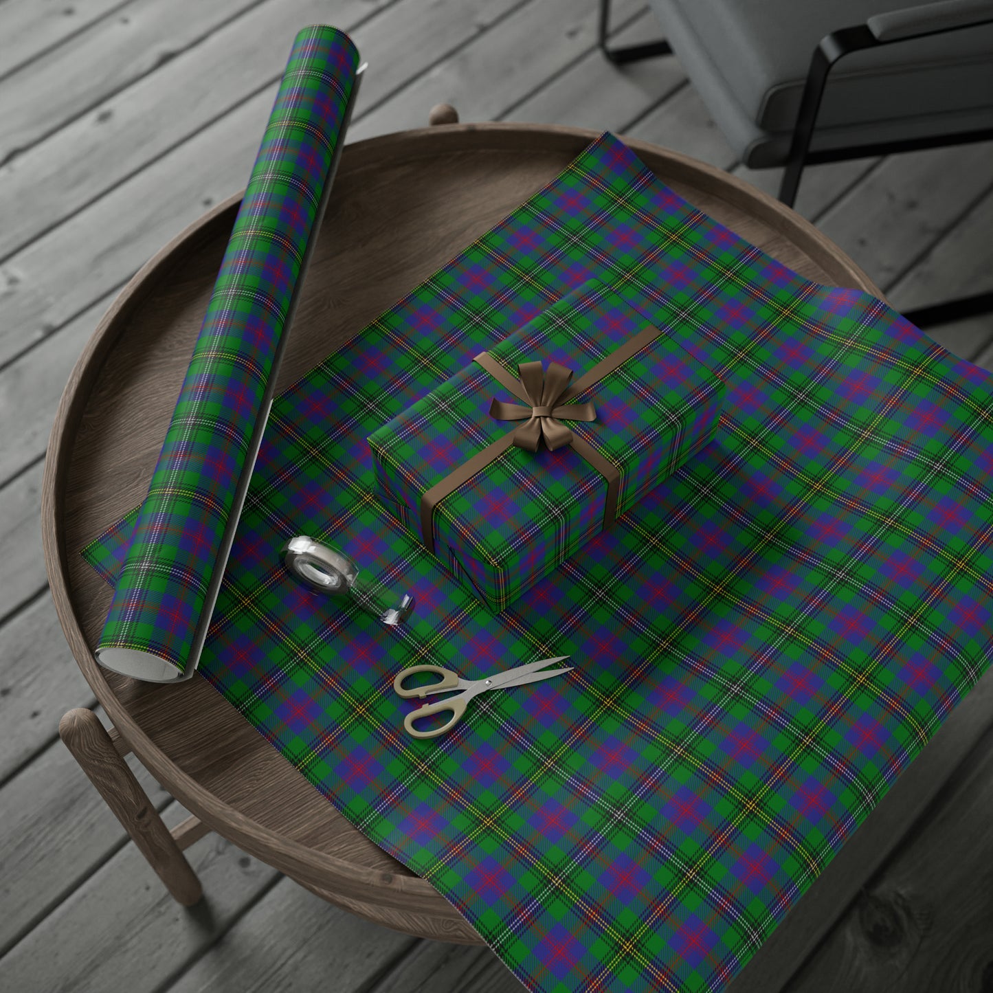 Clan Wood Tartan Wrapping Papers