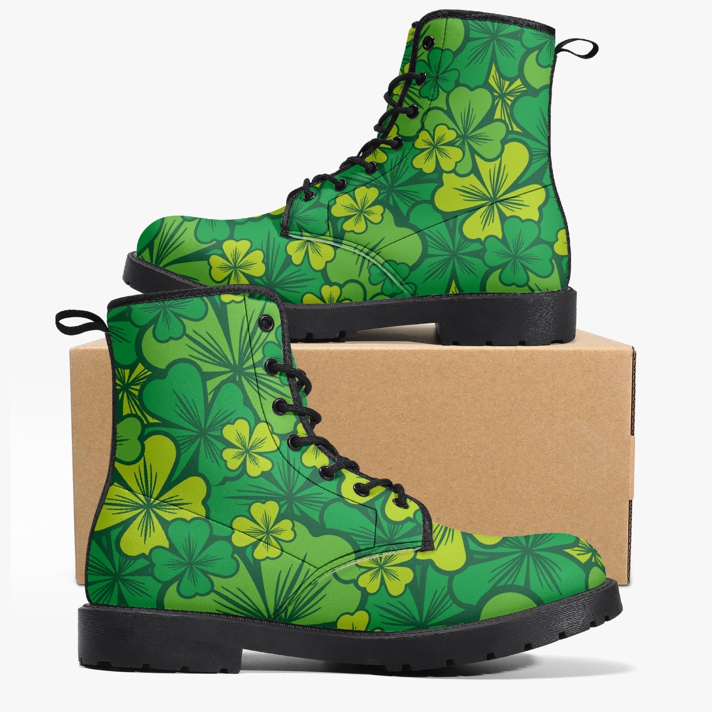 Irish Shamrock Leather Boots