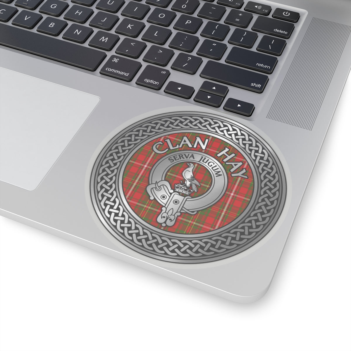 Clan Hay Crest & Tartan Knot Kiss-Cut Stickers