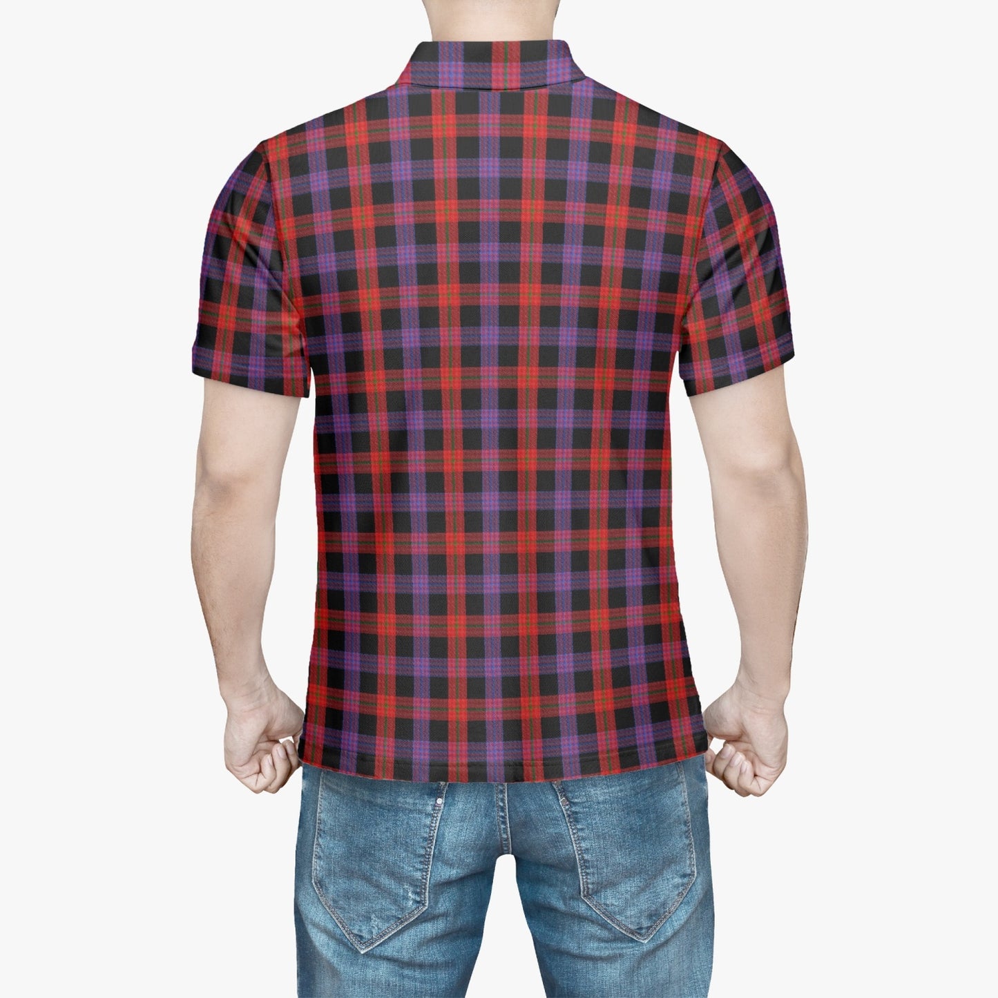 Clan Brown Tartan Polo Shirt