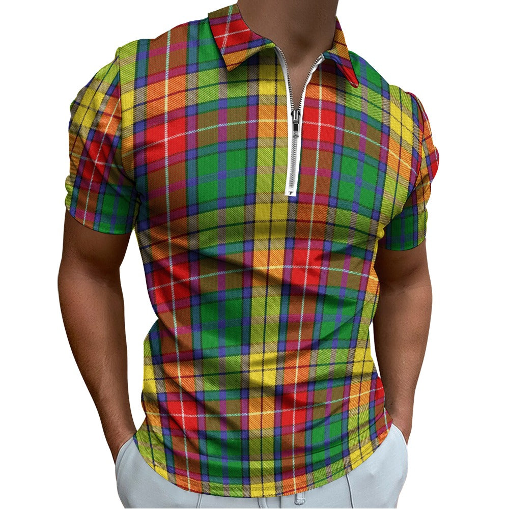 Clan Buchanan Tartan Short Sleeve Polo Shirt