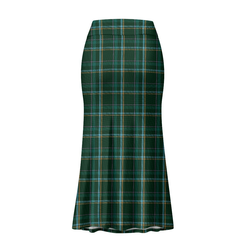 HW Tartan High Waist Long Skirt for Women