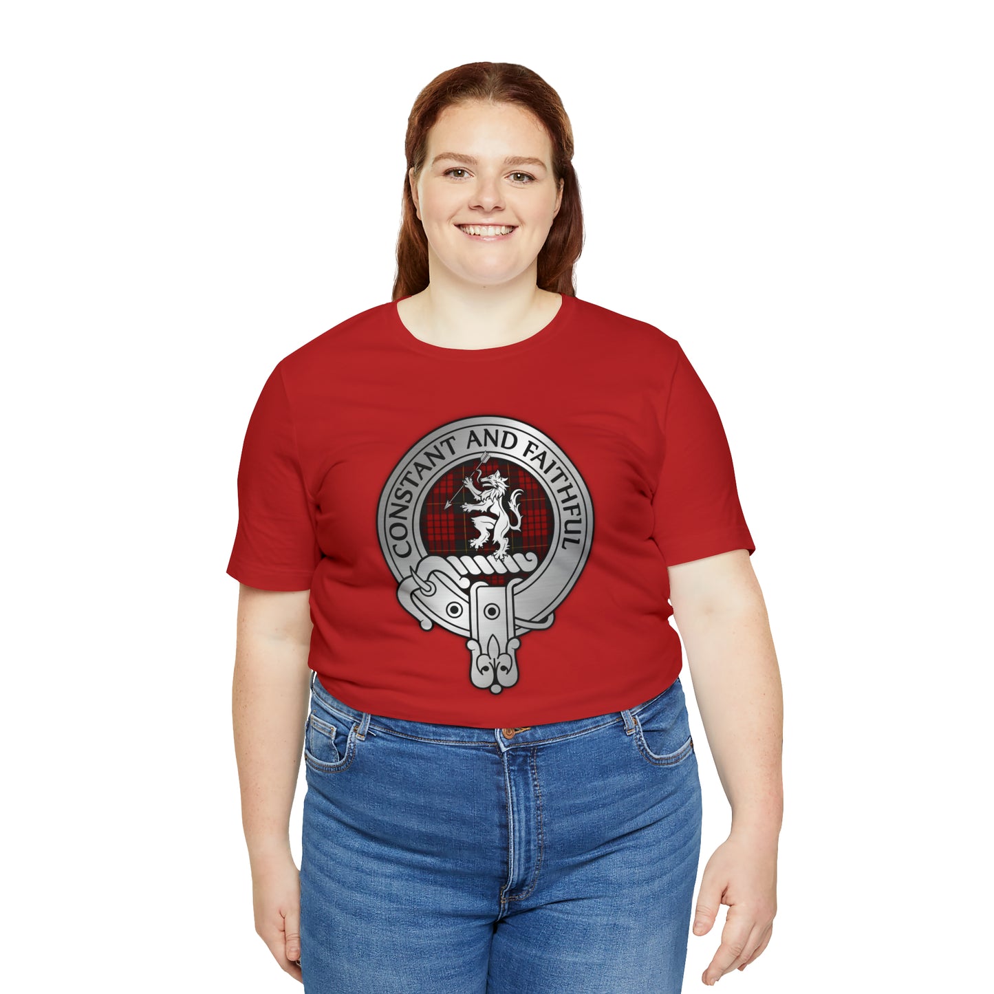 Clan MacQueen Crest & Tartan | Unisex T-Shirt